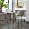 PU Leather Vintage Barstools with Iron Frame, Set of 2 for Kitchen, Dining Room, or Home Bar - 4 of 4