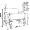Kumasinova Multi-Functional Seat Wagon,Heavy-Duty Collapsible Cart with Seat Conversion,9"x4" Beach Tires for Garden,Beach,Camping,500lbs - 3 of 4