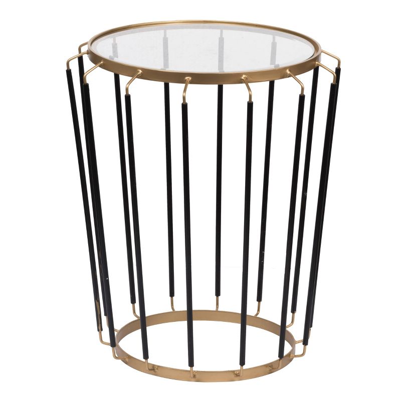 Winnie Occasion Accent Table Black/Gold - A&#38;B Home, 1 of 6