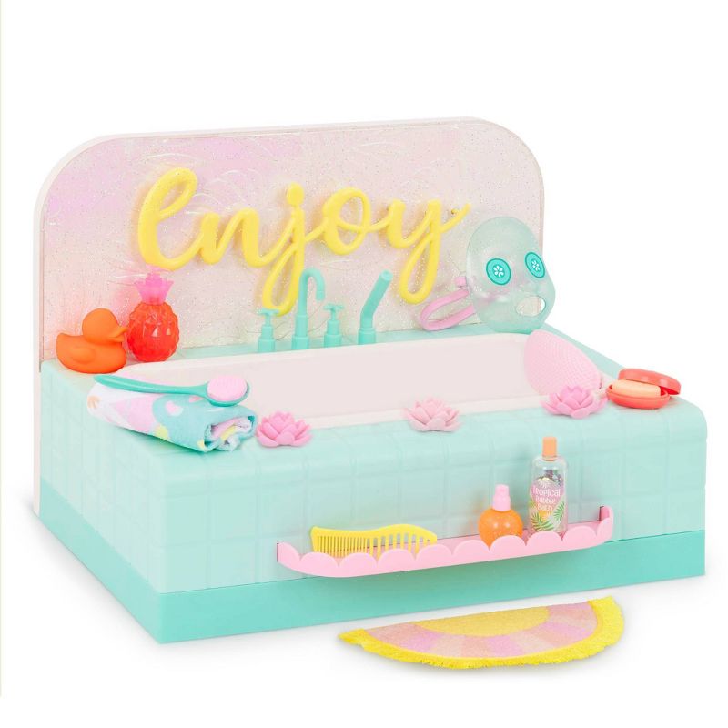 Glitter Girls Furniture Playset for 14&#34; Dolls Bubbly Bathtime, 1 of 13
