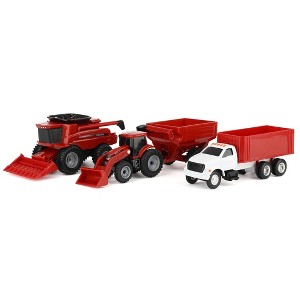 1/64 ERTL Collect N Play Case IH Harvest 4 Piece Set ZFN47004 - 1 of 4