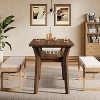 Tribesigns 2-Tier Farmhouse Dining Table for 4,  47" Rectangle Kitchen Table with Solid Wood Legs for Kitchen,Dining Room,Living Room ,Walnut - 4 of 4