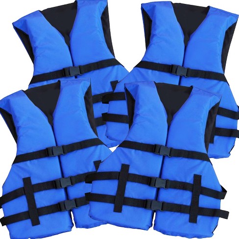 4 Pack Coast Guard Approved Life Jacket By Hardcore Water Sports