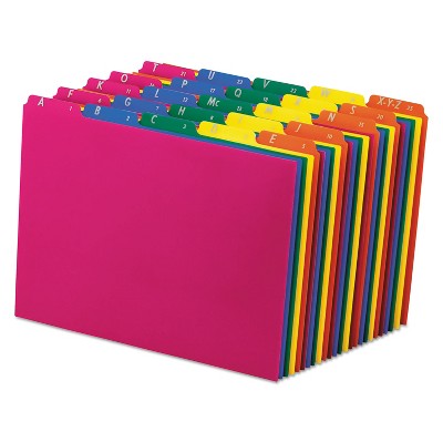 Pendaflex Top Tab File Guides Alpha/A-Z 1/5 Tab Polypropylene Letter 25/Set 40142