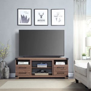 Sapphtopaz Modern TV Stand for TVs Up to 65" Entertainment Center with Drawers & Open Shelves Rustic Console Table TV Stands for Living Room - 1 of 4