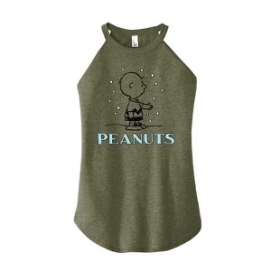 Women's - Peanuts - Charlie Snow Graphic High Neck Tank - 1 of 3
