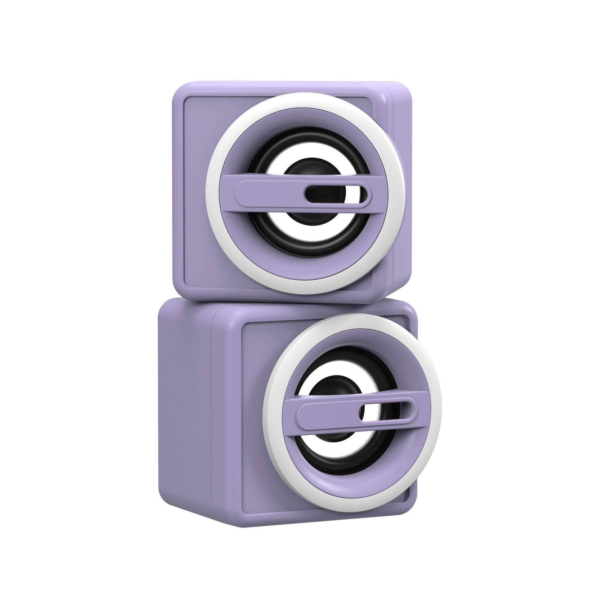 North Computer Speakers - Lavender: 3.5mm Jack, Lightweight Design