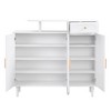 NicBex 47.24 Inch Modern 3-Door Storage Cabinet with Adjustable Shelves and Drawer for Hallway,Entryway and Lining Room - 2 of 4
