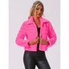 INSPIRE CHIC Women's Collar Warm Winter Outwear Cropped Faux Fur Fluffy Coat - 3 of 4