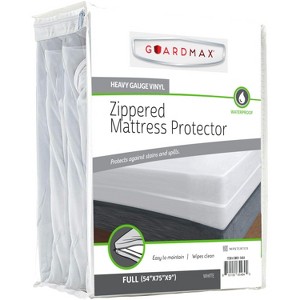 Guardmax Heavy Duty Vinyl Zippered Mattress Encasement White - 1 of 4