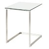 Zenn Contemporary End Table with Clear Glass by LumiSource - 3 of 4