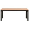 vidaXL Patio Bench 43.3 in. Steel and WPC Brown and Black - 3 of 4