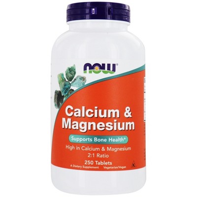 NOW Foods Calcium & Magnesium High Potency Supplement  -  250 Count