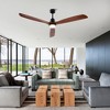 TOBILI Hot sales 72 Inch Modern Black Ceiling Fan With Light 3 Solid Wood Blades - 4 of 4