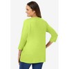 Woman Within Plus Size Perfect Three-Quarter Sleeve V-Neck Tee - 3 of 4