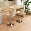 Swivel Velvet Barstools, Modern Upholstered Chrome base Bar Stools with Backs Comfortable Tufted for Home Pub and Kitchen Island-Set of 2 - 3 of 4