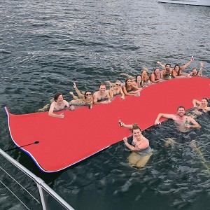 Huxxion Floating Water Mat 9/12/18 Ft, 3 Layer Tear Resistant XPE Foam Floating Mat for Lake Pool Beach and Ocean - 1 of 4