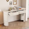 Bella Depot Modern Entryway Table with Fluted Design,Oval Top and 2 Drawers - 2 of 4