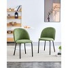 NicBex Dining Chairs Set of 2,Modern Upholstered Fabric Dining Room Chairs with Curved Backrest - 2 of 4