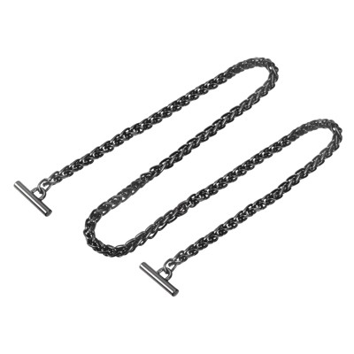 Unique Bargains Shoulder Bag Handbag DIY Accessories Zinc Alloy Flat Chain Strap