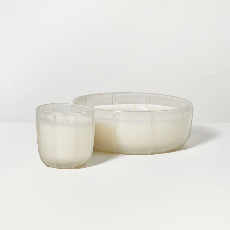 Tinted Glass Lavender & Birch Ribbed Jar Candle Light Gray - Hearth & Hand™ with Magnolia, 5 of 9