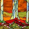Autumn Tiffany Window Panel 32" Stained Vertical Glass Indoor Decor by Chloe Lighting - 3 of 4