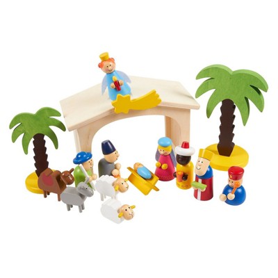 Photo 1 of Blue Panda 15-Piece Kids Nativity Set - Christmas Nativity Scene Playset Figures