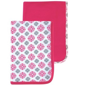 Yoga Sprout Baby Girl Cotton Swaddle Blankets, Pink Medallion, One Size - 1 of 1