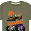 Boys' Hot Wheels Halloween Short Sleeve Graphic T-Shirt - Heather Military Green - 4T - 2 of 4