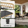 homfan 4-Piece Patio Furniture Set, Outdoor Wicker Rattan Chairs with Glass Table, Outside Bistro Set with Removable Cushions - 4 of 4