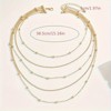Paaaawaters Plated Multi-Layer Thin Chain Necklace With Round Beads, Handmade Designer Jewelry For Women - 4 of 4