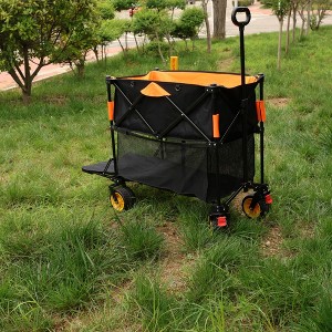 SKRAN 450 LBS Camping Double Decker Large Capacity Wagon Cart with Extended Lower Shelf and 360° Rotating Wheels,for Camping,Shopping,Beach - 1 of 4