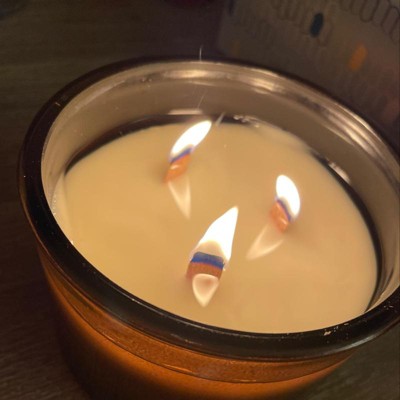 Threshold 3-Wick Wooden Amber Glass Candle Review