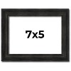 PosterPalooza | 7x5 Thin Barnwood Picture Frame, UV Acrylic, 2 Finishes - Grey and Black - 2 of 4