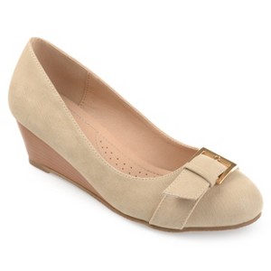 Journee Collection Womens Graysn Comfort Insole Slip On Round Toe Wedge - 1 of 4