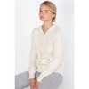JENNIE LIU Women's 100% Pure Cashmere Long Sleeve Zip Hoodie Cardigan Sweater - 3 of 4