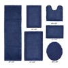 Edge Bath Rug 100% Premium Cotton Ultra-Soft Water Absorbent Tufted Solid Reversible 6 Piece Bathroom Rug Set for Machine Washable Bathmat - 2 of 4