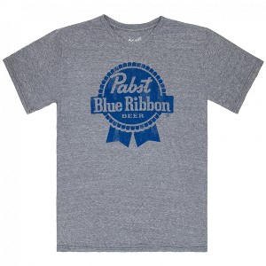 Mens Pabst Blue Ribbon PBR Blue Logo T-Shirt - 1 of 3