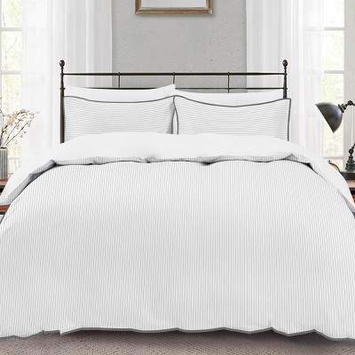 Duvet Cover Set 100% Cotton Sateen - Button Closure, Corner Ties by California Design Den