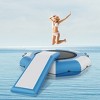 VEVOR Inflatable Water Bouncer, 10ft Recreational Water Trampoline, Portable Bounce Swim Platform with Slide, 3-Step Ladder & Electric Air Pump - 2 of 4