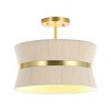 Desert 3 Light 13" Semi Flush - FLU4110 - Bleached Natural/Brass - Safavieh - 2 of 4