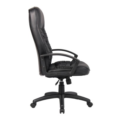 Executive High-Back Swivel Chair with LeatherPlus and Lumbar Support