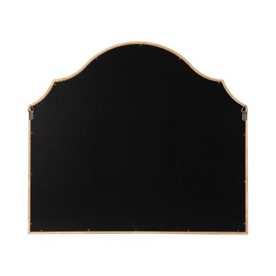 Leanna Natural Wood Scalloped Arched Wall Mirror