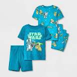 Baby Boys' 4pc Star Wars Baby Yoda Snug Fit Pajama Set - Green