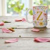 Personalization Mall Flowery Initial Personalized Coffee Mug Gold/Pink - 2 of 4