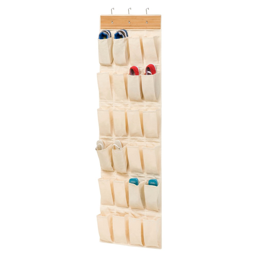 UPC 811434010028 product image for Honey-Can-Do 24 Pocket Over the Door Bamboo Organizer | upcitemdb.com