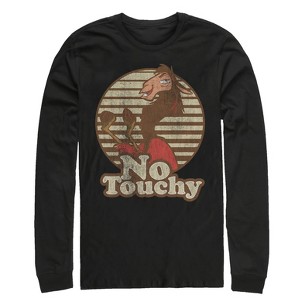 Men's The Emperor's New Groove Kuzco No Touchy Long Sleeve Shirt - 1 of 3