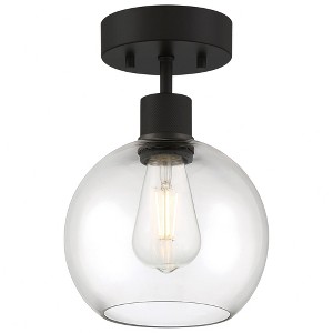 Access Lighting Port Nine 1 - Light Flush Mount in  Matte Black - 1 of 4