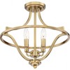 Quoizel Lighting Harvel 4 - Light Semi-Flush Mount in  Weathered Brass - 3 of 4