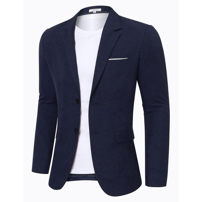 Men's Casual Blazer Sport Coat Two Button Lightweight Business Jackets, 1 of 9
